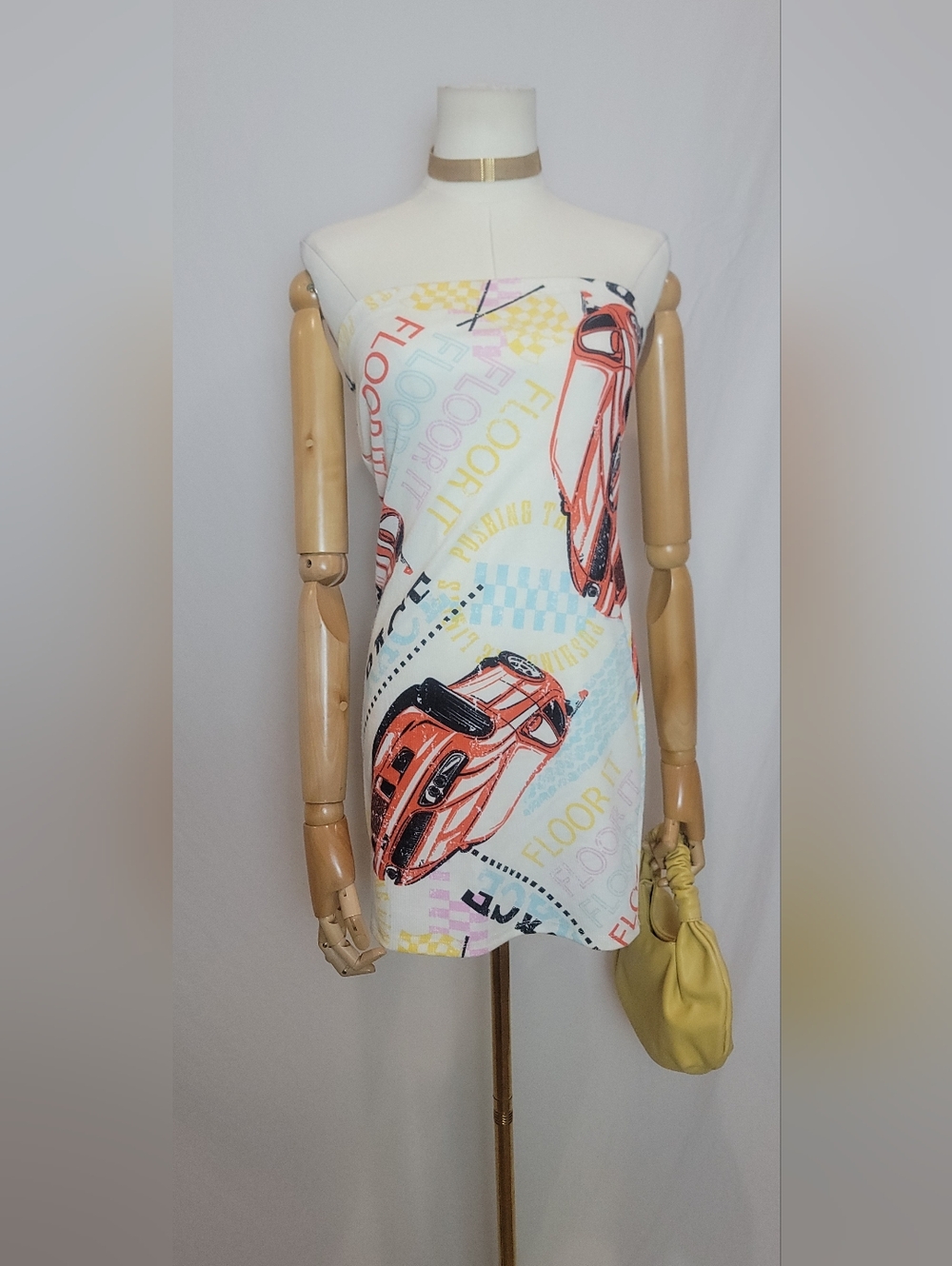 Strapless Bodycon Mini Dress, Size Large